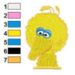Sesame Street Big Bird Face 03 Embroidery Design